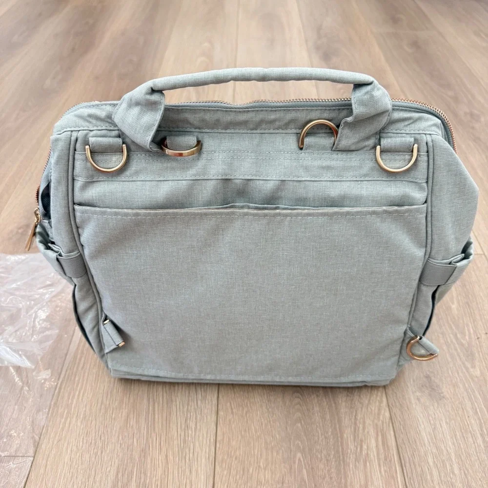 Jujube Dr. BFF Diaper Bag Pebble Gray Rose Gold Hardware New With Tags
